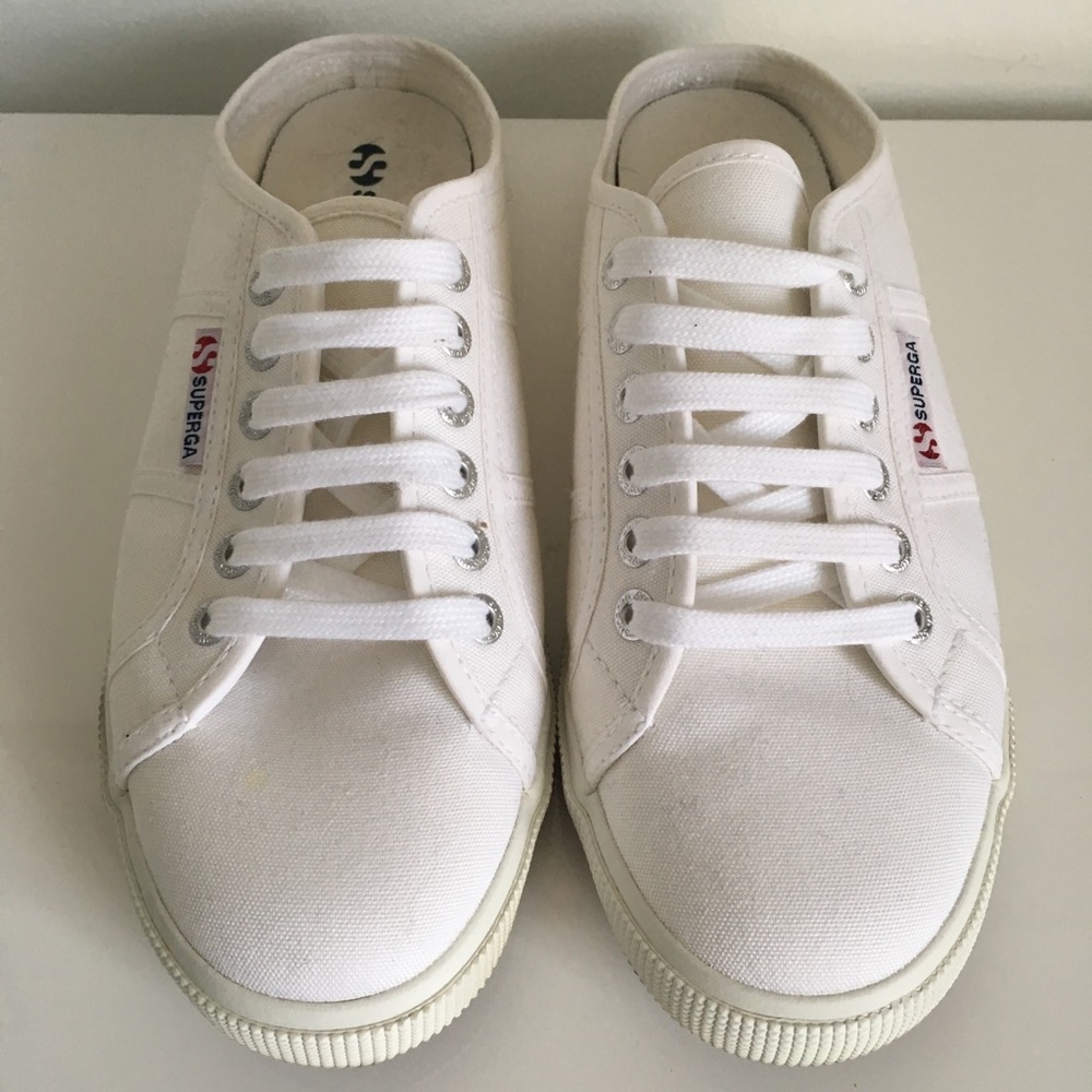 Superga White Slip On Trainers 41